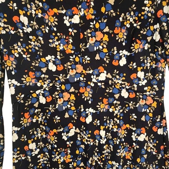 Tommy Hilfiger Stretchy Fit & Flare Dress Size 8 Black Multi Floral - Picture 5 of 8